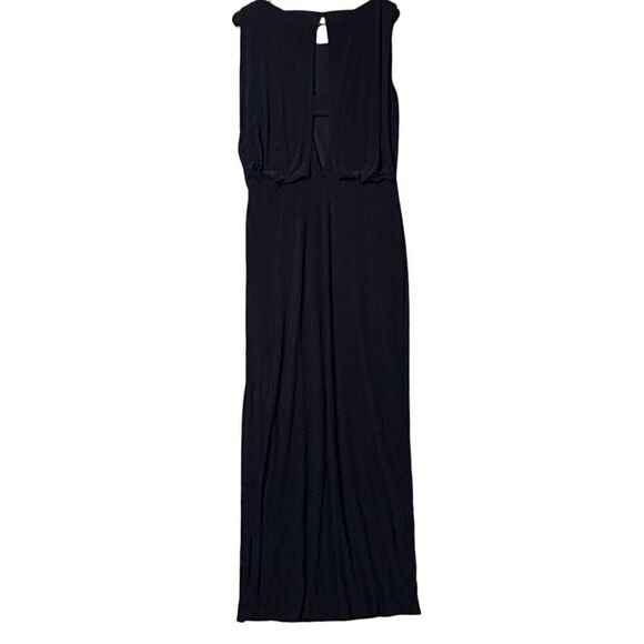 Cache Navy Blue Gown Woman’s Sz 8 Beaded Embellished Chiffon - Picture 3 of 12